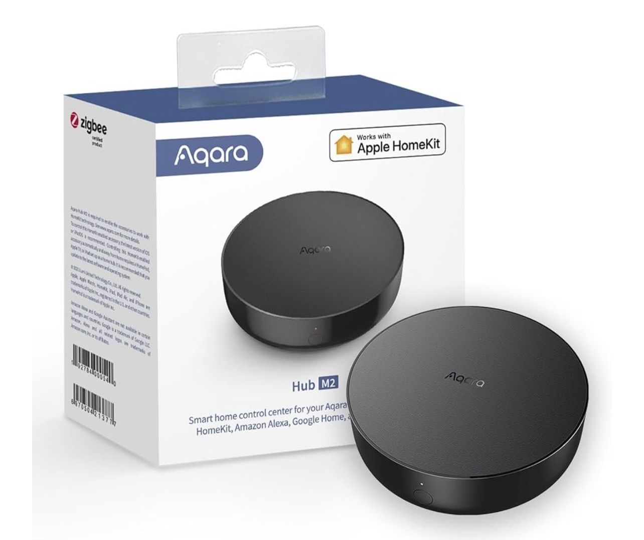 Aqara Smart Hub M2 (2.4 GHz Wi-Fi Required), Smart Home Bridge for Alarm System, IR Remote Control, Home Automation, Supports Alexa, Google Assistant,