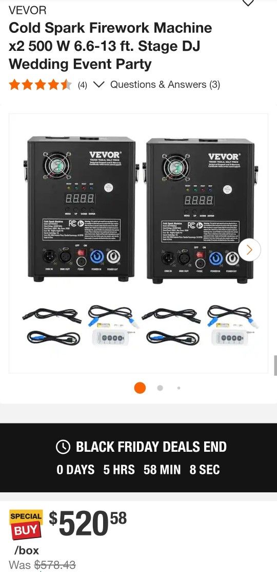 Cold Spark Fireworks Machines (2 Pack)