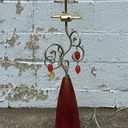 Lamp Late 20th Century MCM Resin Base Two-Bulb Lamp RARE