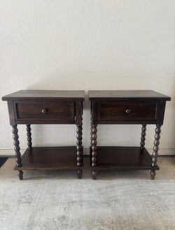 Dark Wood Nightstands