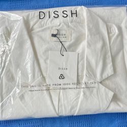  Irene White Long Sleeve Notch Collar Shirt from the fashion label DISSH 4