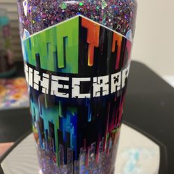 Minecraft Snow Globe Kids tumbler