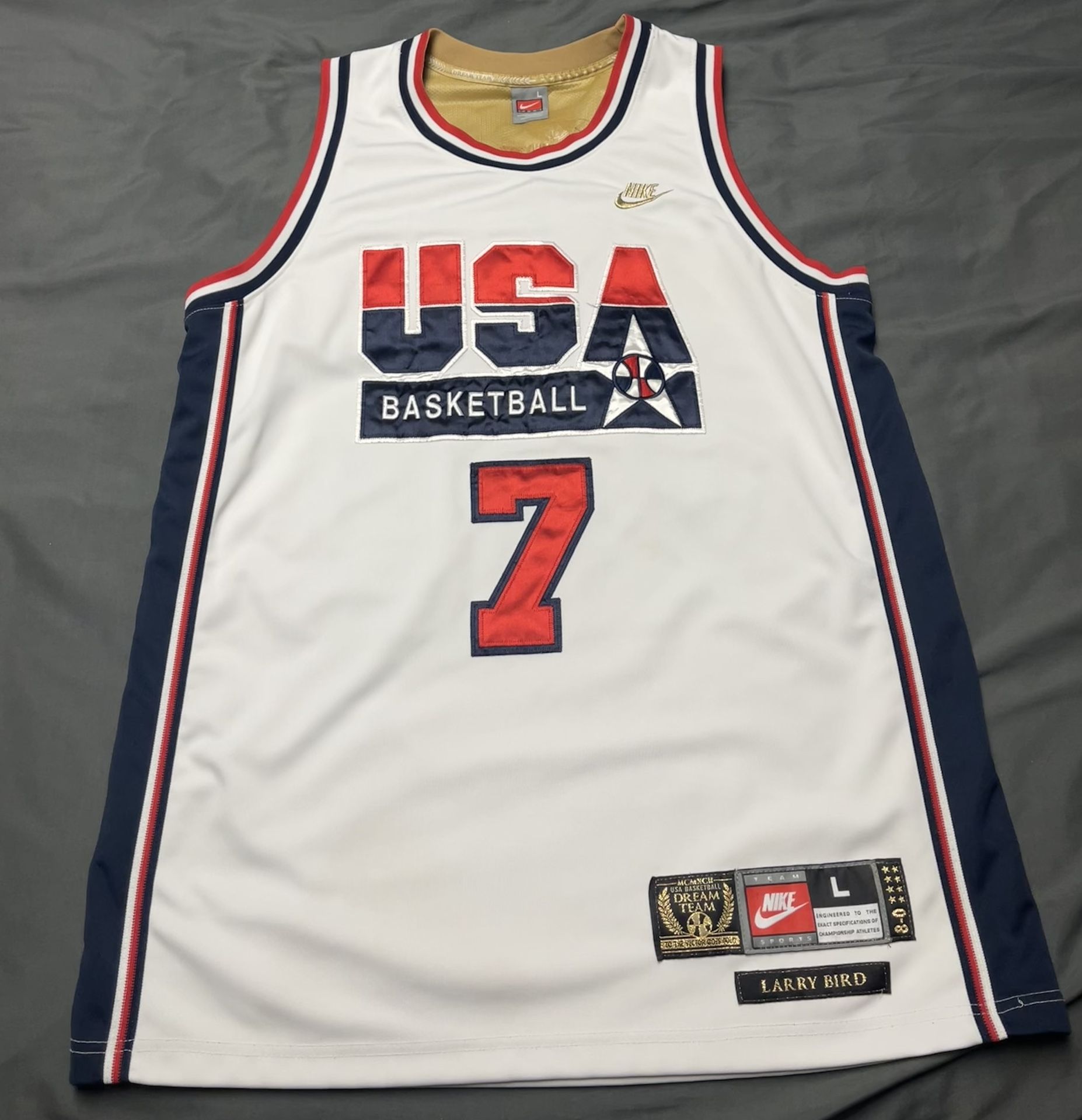 Men’s Team USA Larry Bird #7 Nike Basketball Jersey - Size Large