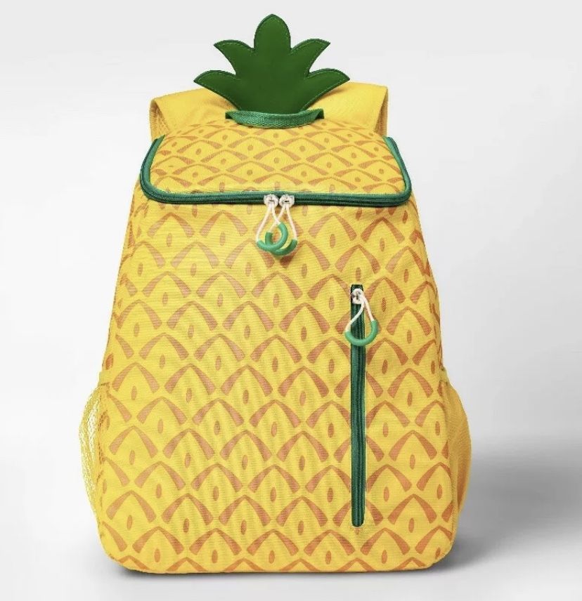 Sun Squad Pineapple Backpack Cooler Insulated Liner 20-can *NEW*