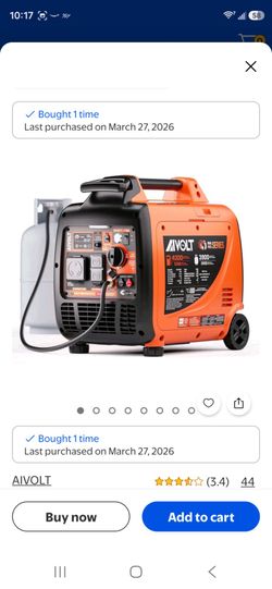 AIVOLT 4300W Ultra-Quiet Dual Fuel Inverter Generator
