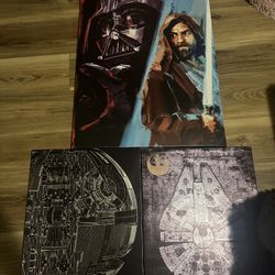 Star Wars Canvas Wall Art Set Of 3 New Retails For Over $100