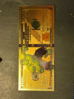 Incredible Hulk 24 k gold foil