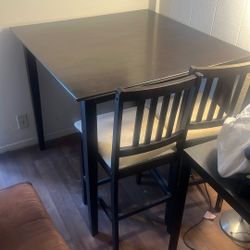 Dark Wood Dining Table And Chairs 