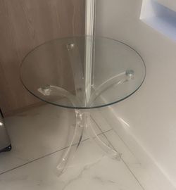 Acrylic and glass table