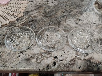 Anchor Hocking Star Of David Vintage Glass Coasters Set Of 3