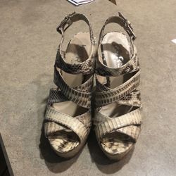 Micheal kors snakeskin look strappy shoes