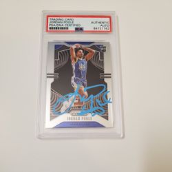 2019 Panini Prizm #272 Jordan Poole Signed Rookie Card PSA AUTHENTIC AUTO NBA RC