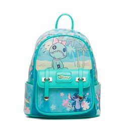Disney Lilo & Stitch Scrump Mini Backpack – Faux Leather Luxury Vegan Travel Bag