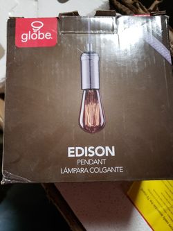 Globe Edison Pendant with light bulb