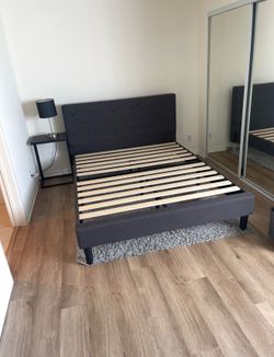 Queen Upholstered Platform Bed Frame