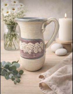 Studio pottery pitcher/vase