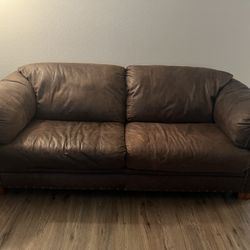 Leather Couch And Matching Chair
