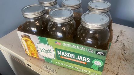 Ball Wide Mouth Half Gallon Mason Jars 6-Pack