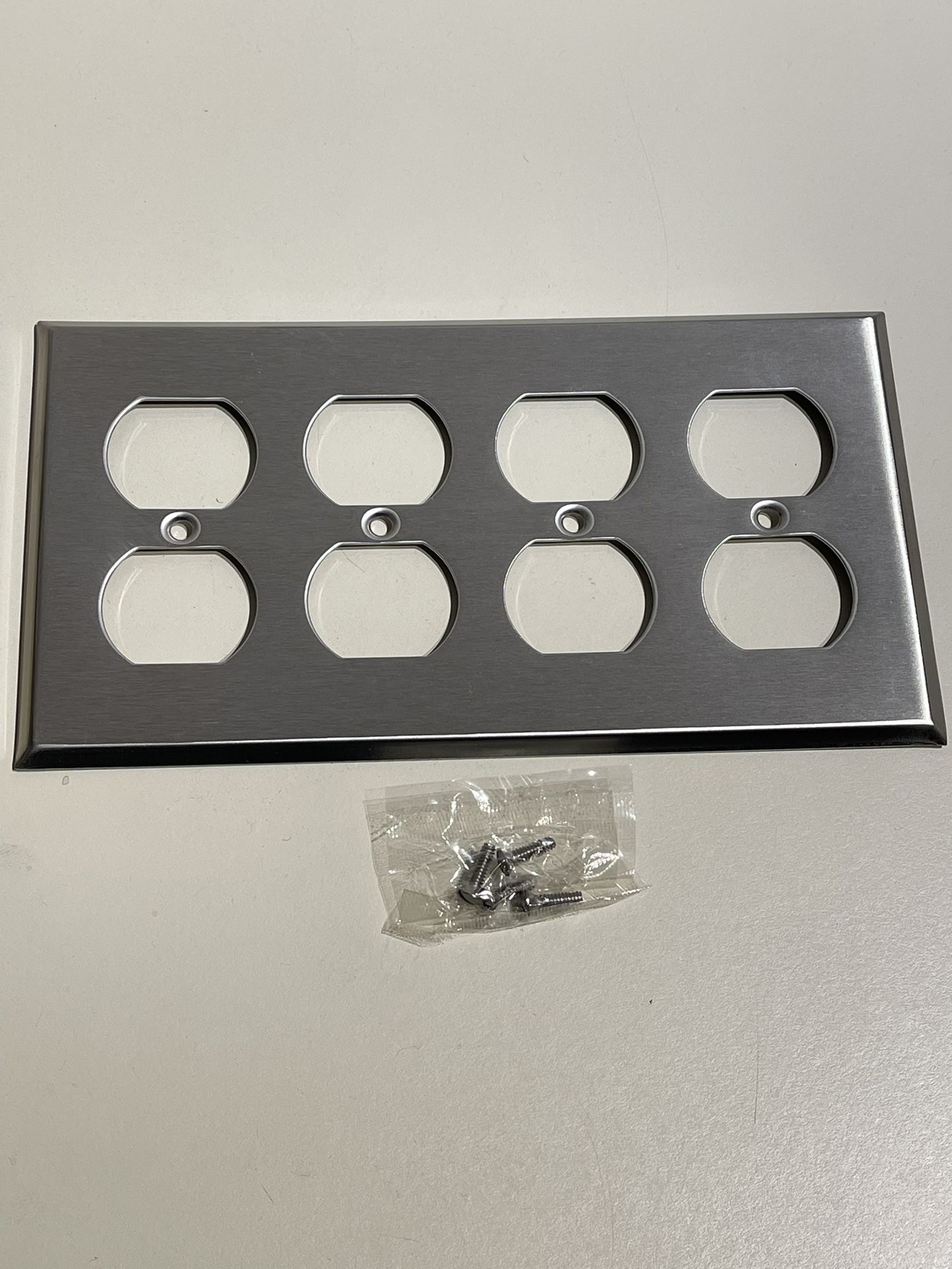 Stainless steel outlet 4 gang Wall Plate