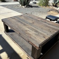 Dark Wood Coffee / Entertainment Table