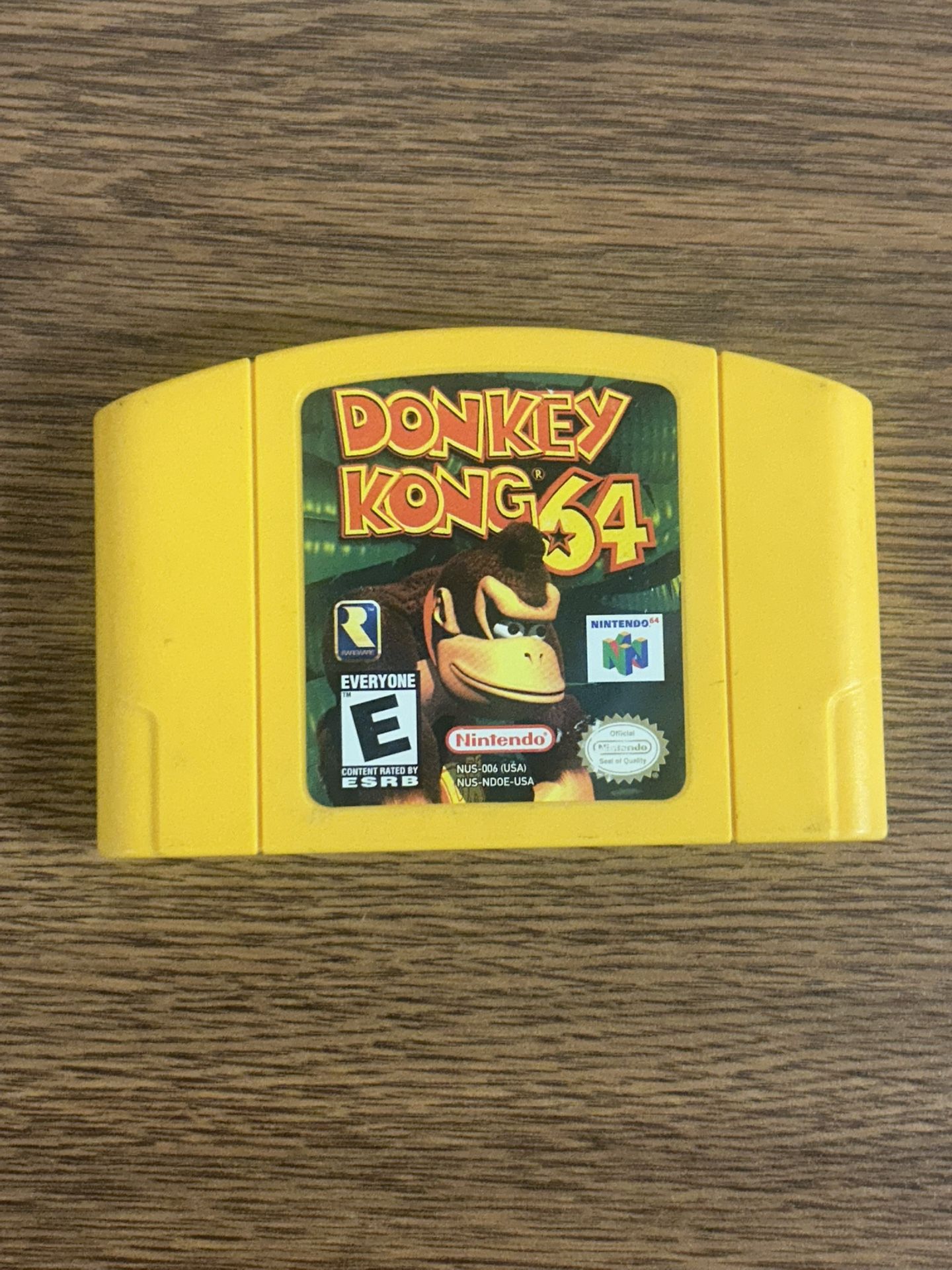 Donkey Kong 64 for Nintendo 64 N64 Authentic Yellow Cartridge Tested Working