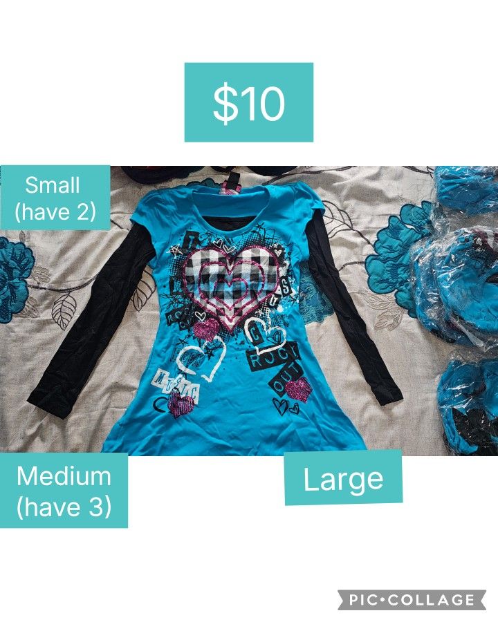 Long Sleeve Blue Girls Top