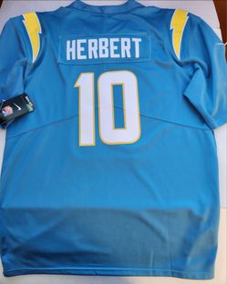 New Chargers Throwback Powder Blue Justin Herbert Jersey Men M
