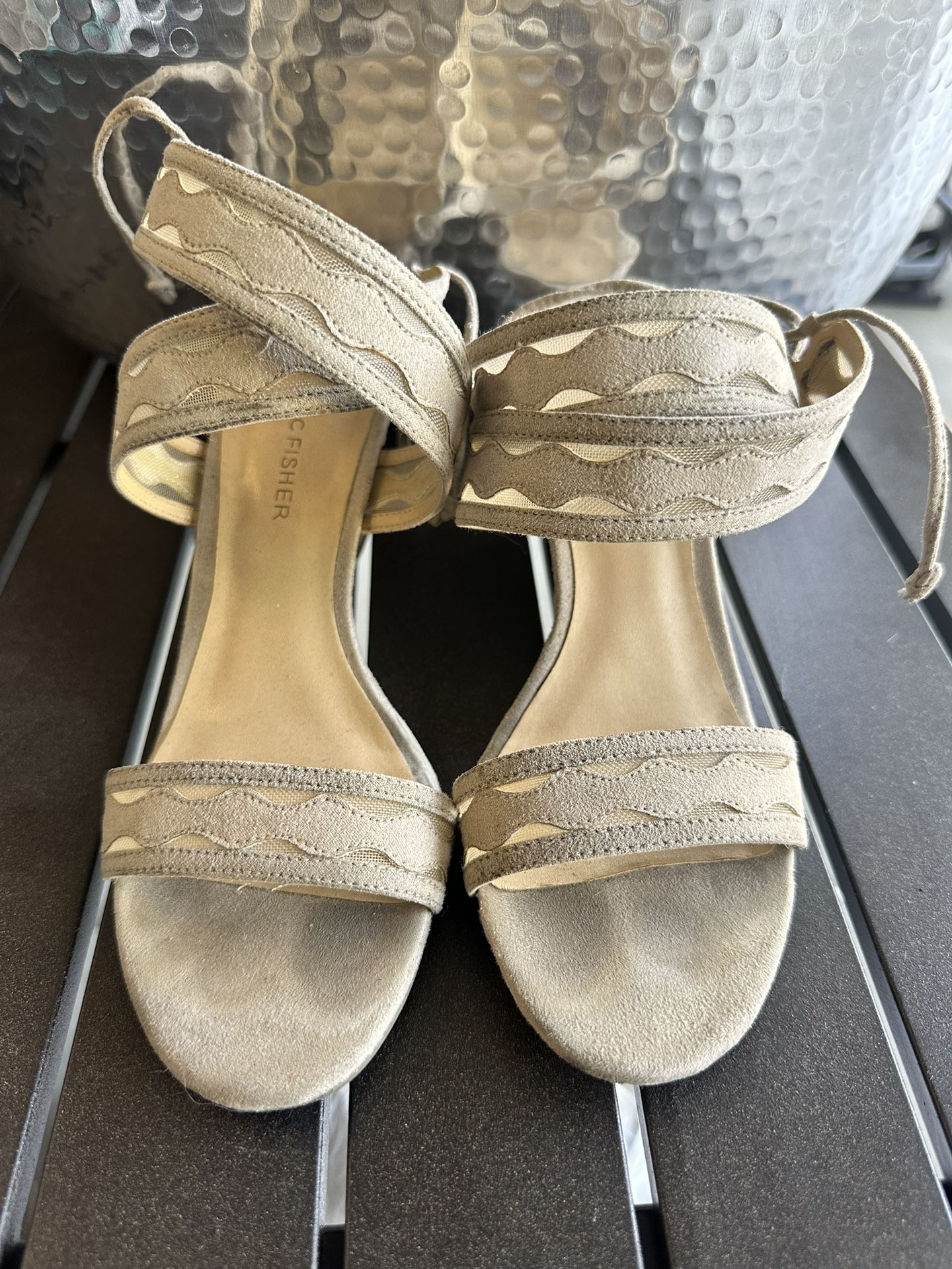 Beige Wedges Size 5.5