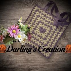 Crochet Handmade Granny Square Bag