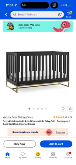 Delta gold and black crib
