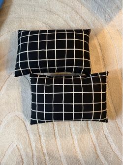 Black and white pillow
