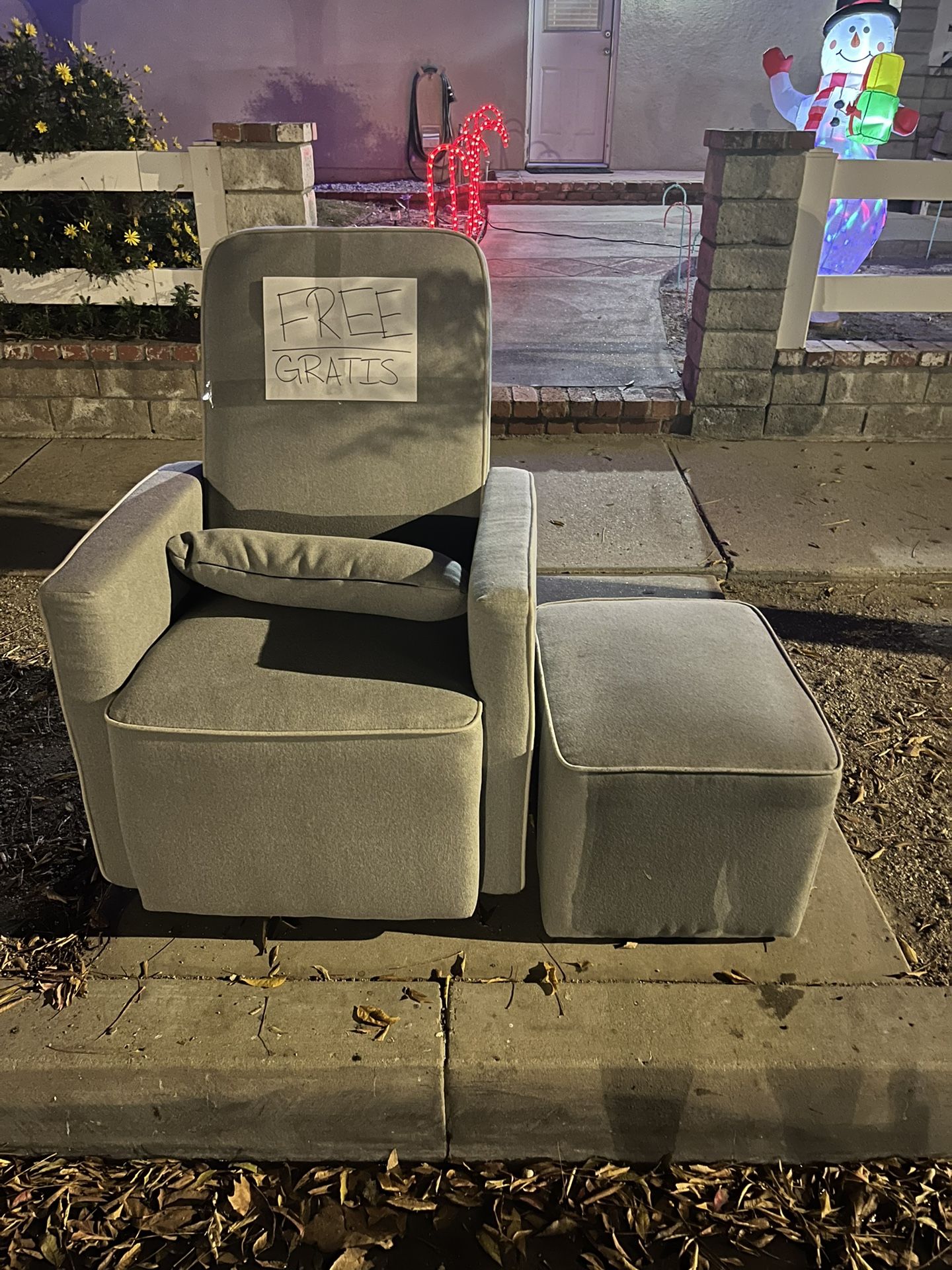 FREE rocking swivel chair with ottoman FREE
