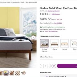 Queen Size Wooden Bed Frame