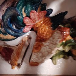 Italian ceramic rooster figurine