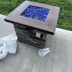 Outdoor Faux Stone Fire Pit Table  Stafford 