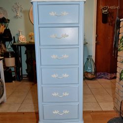 REFURBISHED FRENCH PROVINCIAL TALL DRESSER