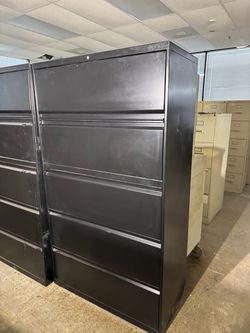 Black Lateral File Cabinet