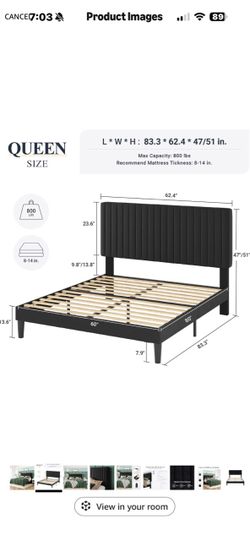 Queen bed frame