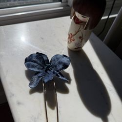 Something Blue Flower Hair Pin Anthropology 