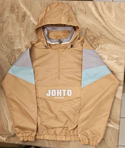 Pokemon x Starter x Target Johto Region Pullover Jacket Size XL Gold