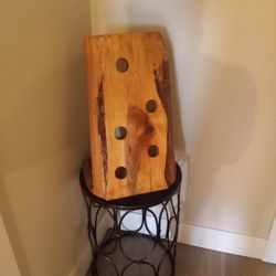 Live Edge Epoxy Clear Coat Wine Or Liquor Rack Decor