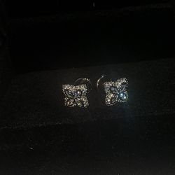 18 k Gold Plated 10 mm Clover Stud Earrings 