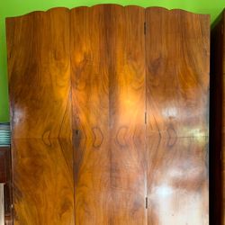 Beautiful Vintage Wooden Wardrobe Cabinet