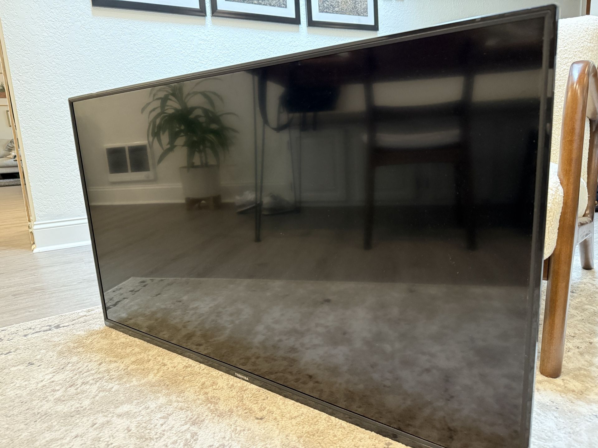 43” Toshiba 1080p TV with mount.