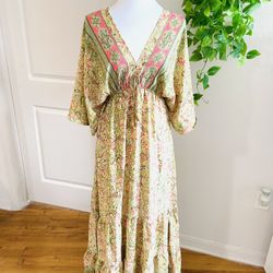 Women Ladies Boho Floral Maxi Dress Cocktail Party Evening Summer Beach Sundress one size 