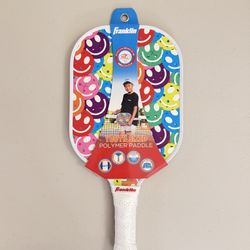 🔥NEW🔥 Franklin Sports Youth Paddle - Smiley Face Graphic Fiberglass Pickleball Racquet