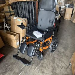 Morrean Reclining Electric Wheelchair, Foldable Motorized Wheelchair for Adults Seniors, 20 Miles Range,500W Motors