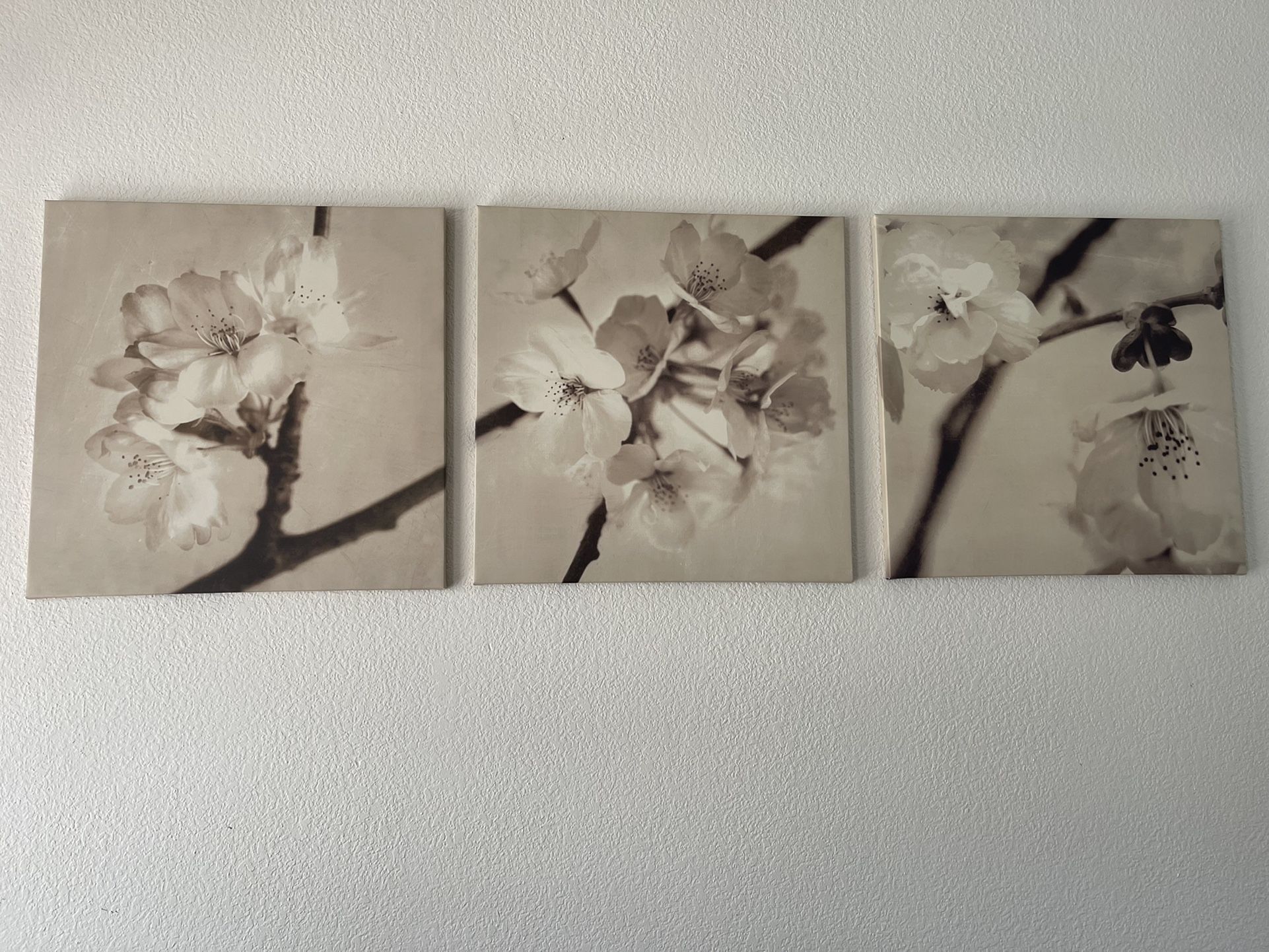 3 Piece Floral Canvas Wall Art Decor From IKEA