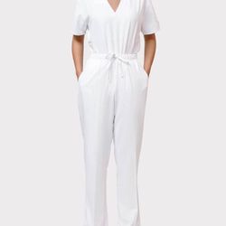 Brandnew Brandnew WORK IDEA Scrubs Set for Men and Women 6 Pockets Strench V-Neck Unisex Scrubs Top and Cargo Pant Set for Nurses-Medium 