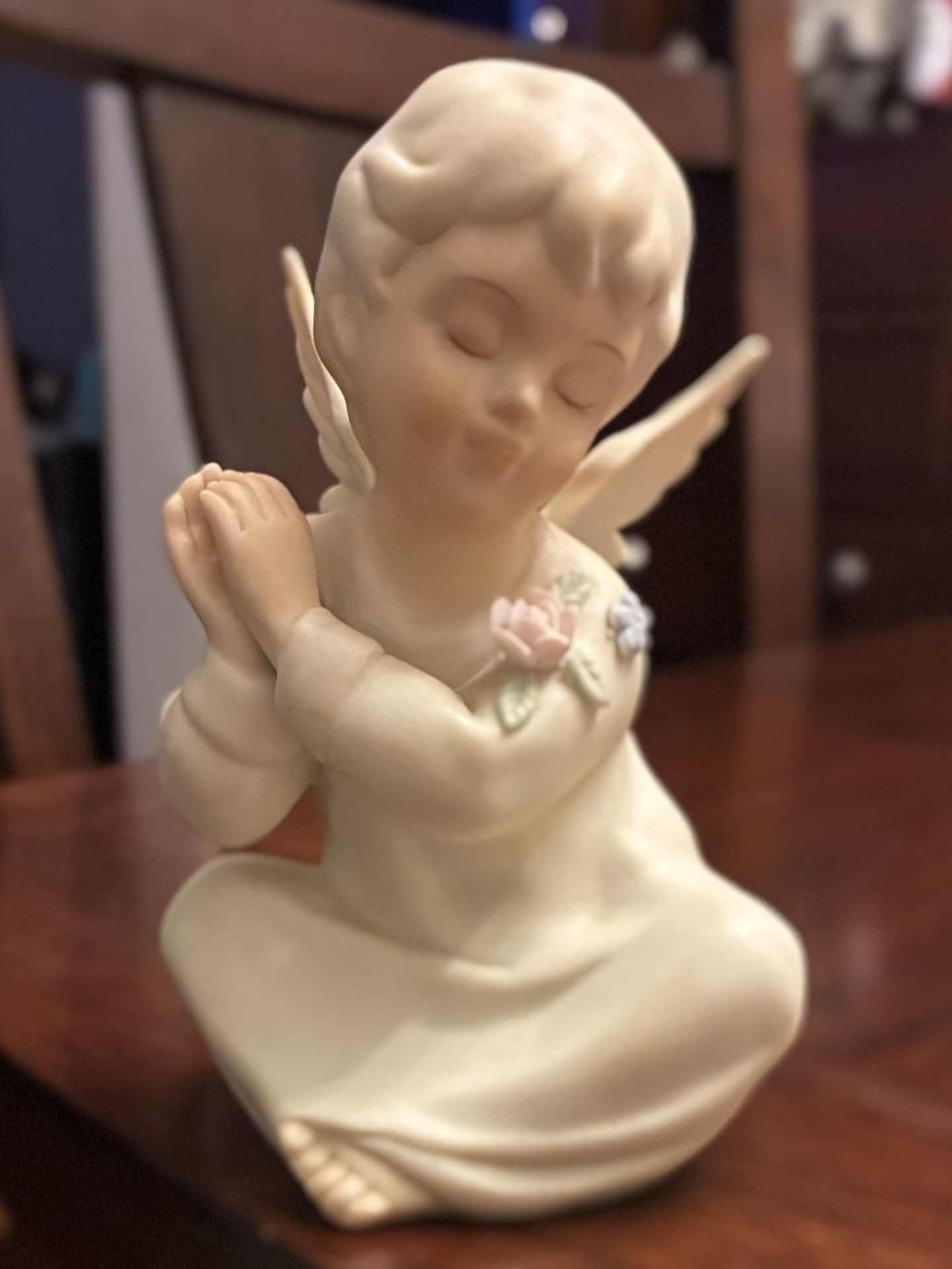 Vintage Homco Bisque Porcelain Angel